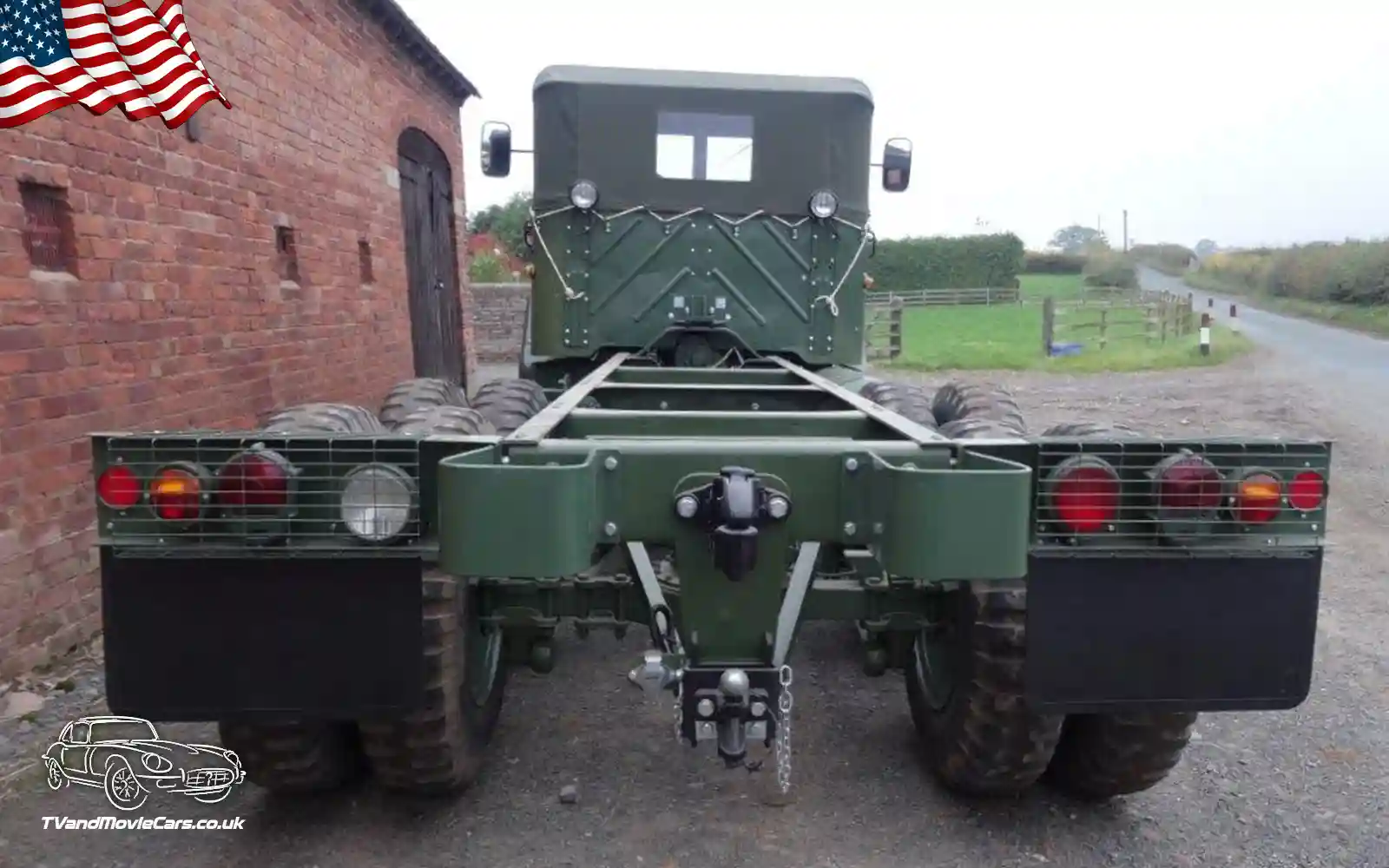 TV Film Movie Action Vehicles Scotland USA Army REO M35 Flatbed Truck 1954 - Rear