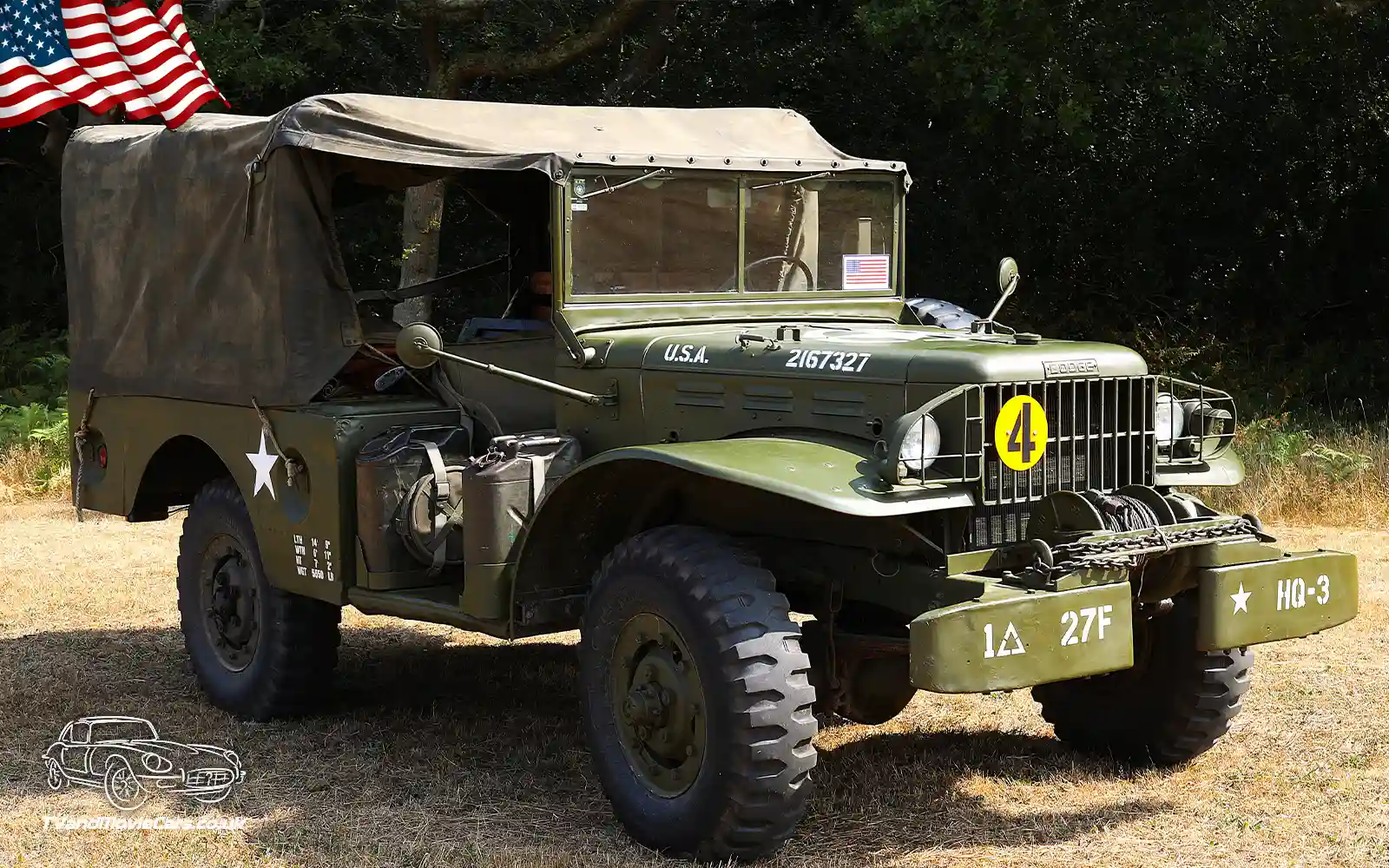 TV Film Movie Action Vehicles US American Military Army Dodge WC-52 Weapons Carrier 1943 - Front NS