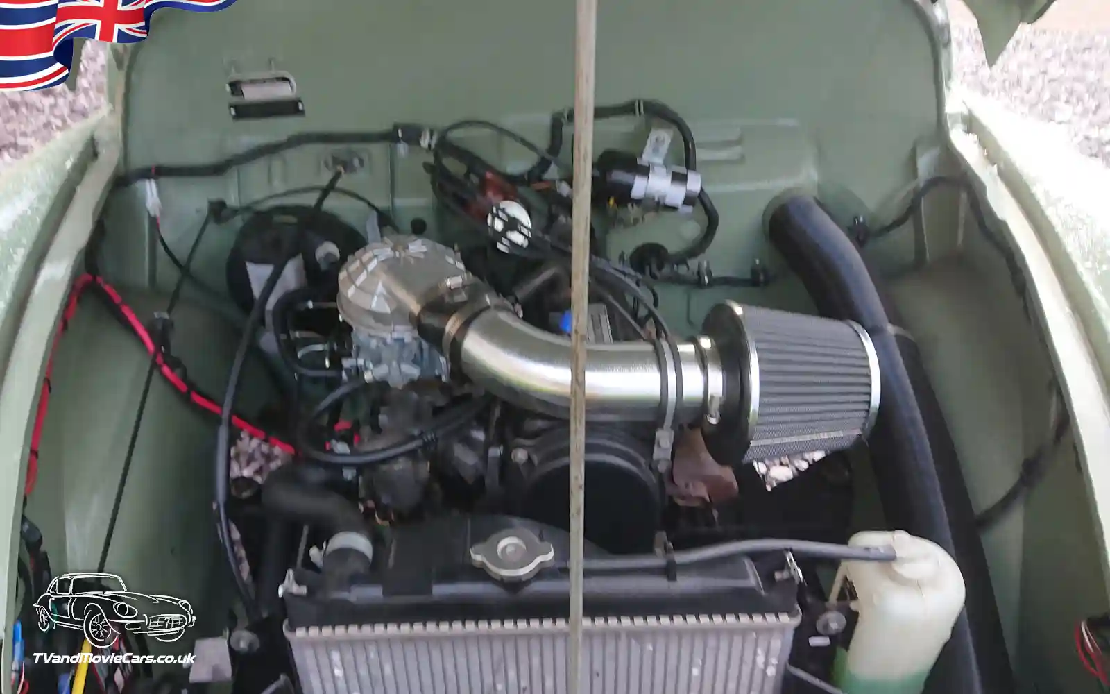 TV Film Movie Action Vehicles Scotland UK Cars Morris Minor Pick Up 1972 Engine