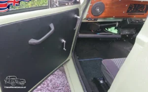 TV Film Movie Action Vehicles Scotland UK Cars Morris Minor Pick Up 1972 Interior NS Door