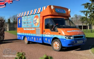 TV Film Movie Action Vehicles Scotland UK Ford Transit Mk6 Full Equipped Ice Cream Van - OS Front